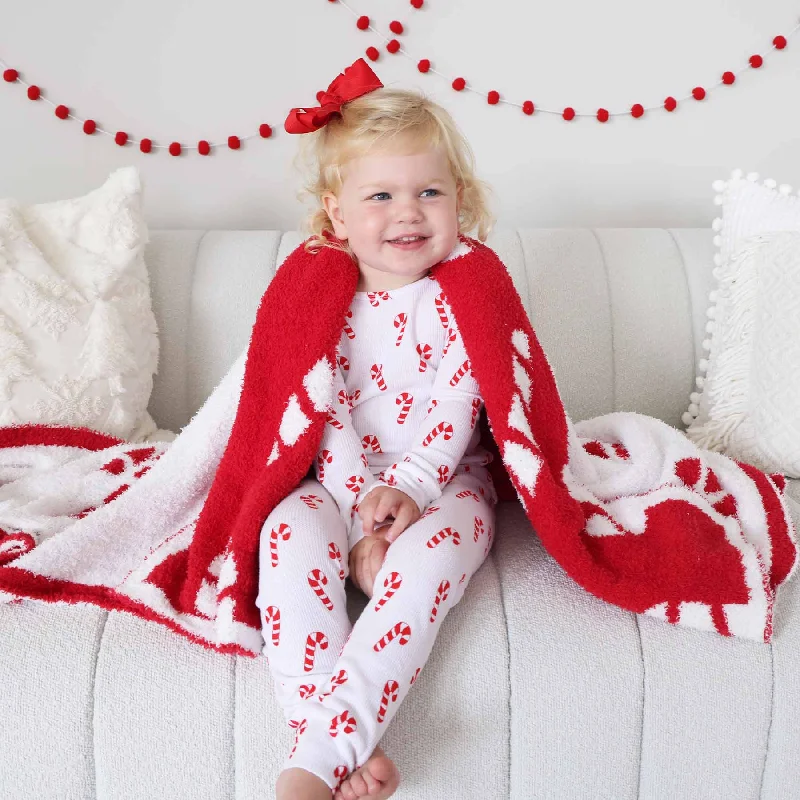 Candy Cane Lane Waffle Two Piece Pajama Set