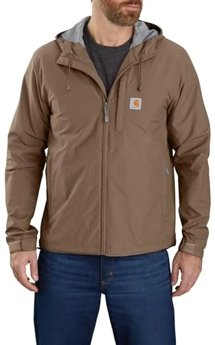 Carhartt 104671 Men's Big & Tall Rain Defender Relaxed Fit Lightweight Jacket, Flaxseed