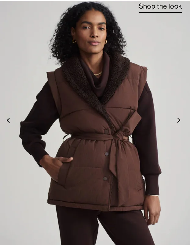 Lanville Reversible Gilet - Chestnut/ Coffee Bean