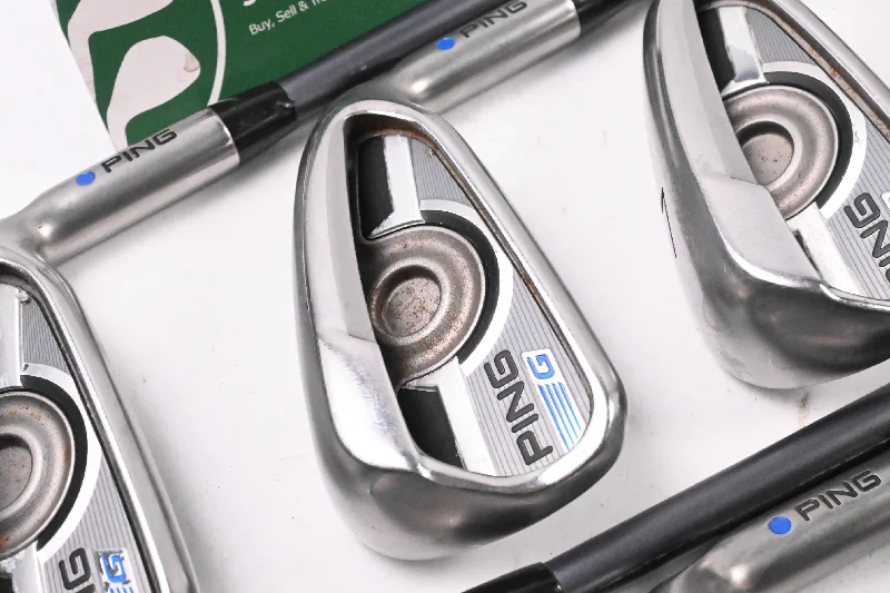 Ping G Series Irons / 5-PW+GW+SW / Blue Dot / Regular Flex Ping CFS 70 Shafts