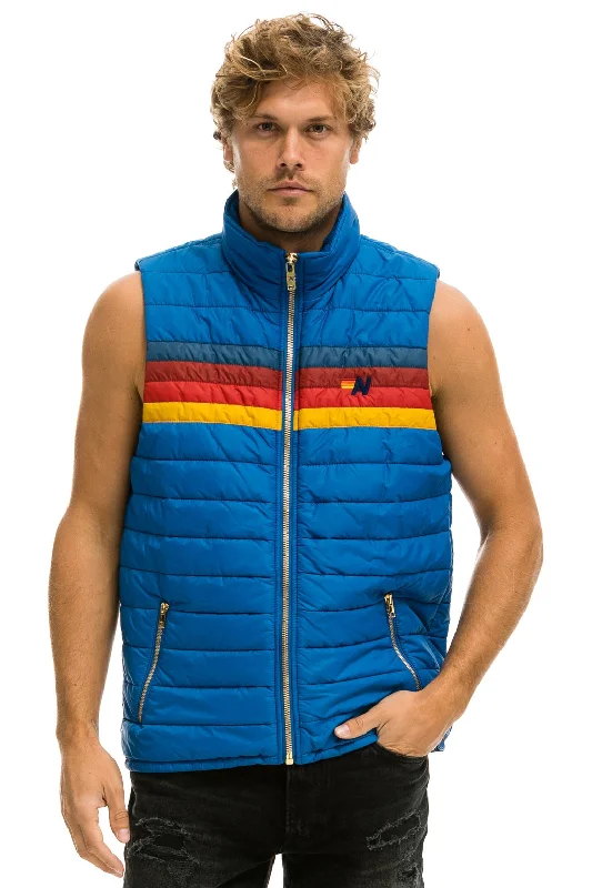 MEN'S 4 STRIPE VEST - SNORKEL BLUE