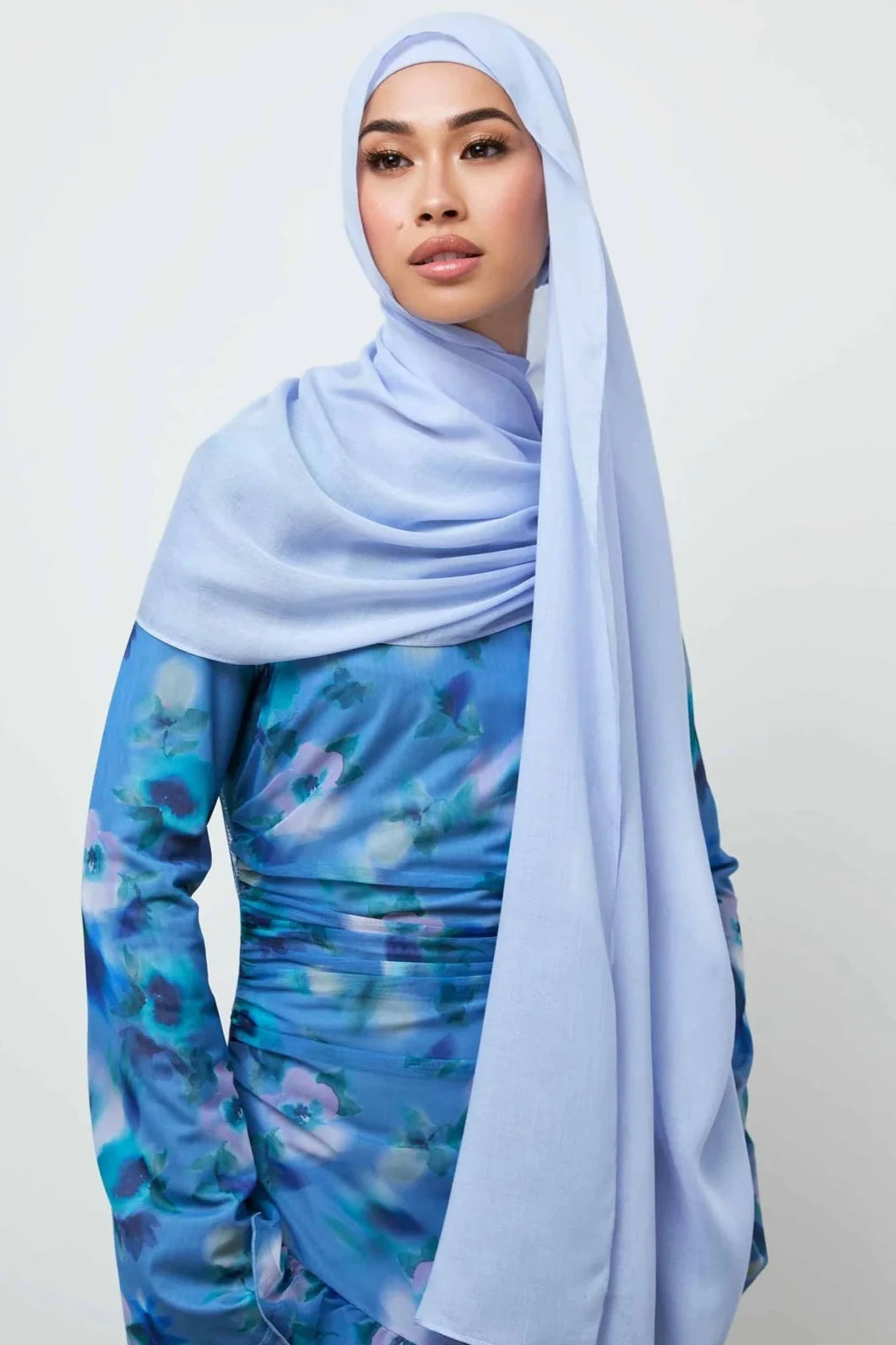 Modal Hijab & Matching Undercap Set - Zen Blue