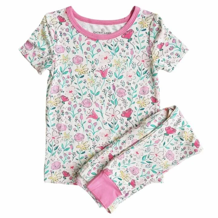 Paris Petals Two Piece Pajama Set