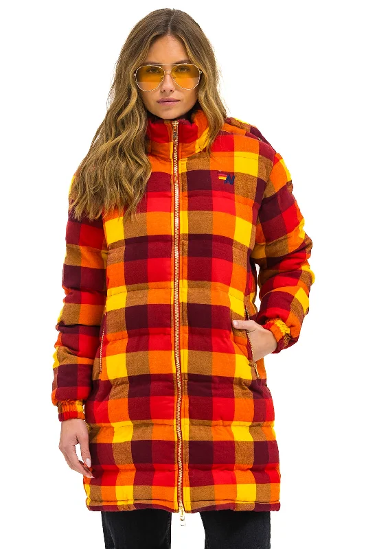 PLAID UNISEX LONG TREKKER JACKET - SURFY PLAID