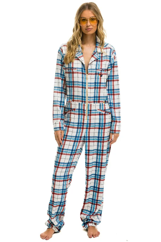 UNISEX PLAID FLIGHT SUIT - MONTAUK PLAID