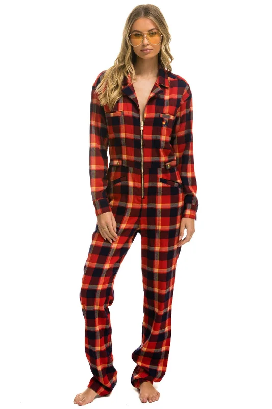 UNISEX PLAID FLIGHT SUIT - RUGBY PLAID