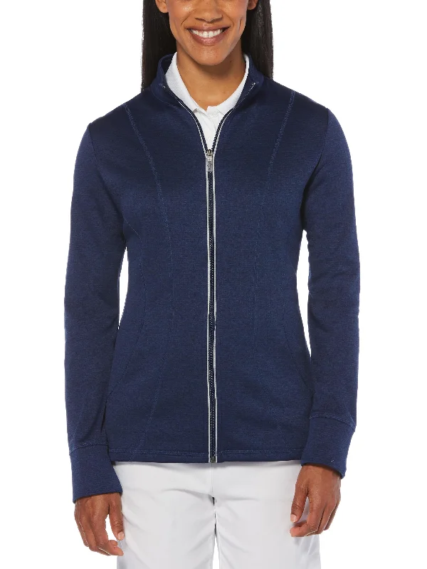 Women's Full Zip Thermal Mock Pullover