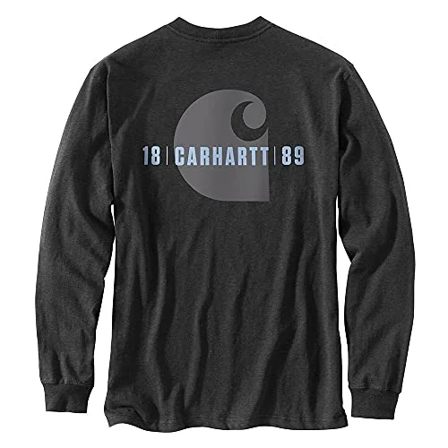 Carhartt 105054 Men's Relaxed Fit Heavyweight Long-Sleeve Pocket C Gra - Medium Regular - Carbon Heather