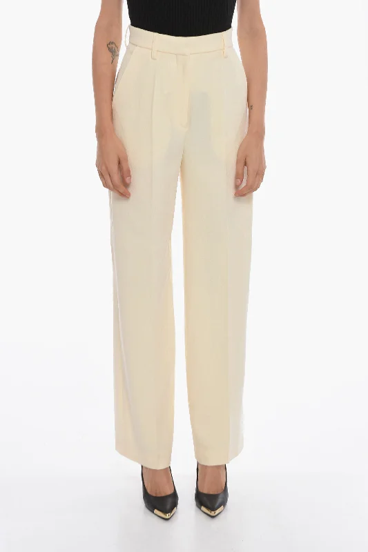 Nanushka Bouclé-textured LANAI Tailored Pants with High Waist