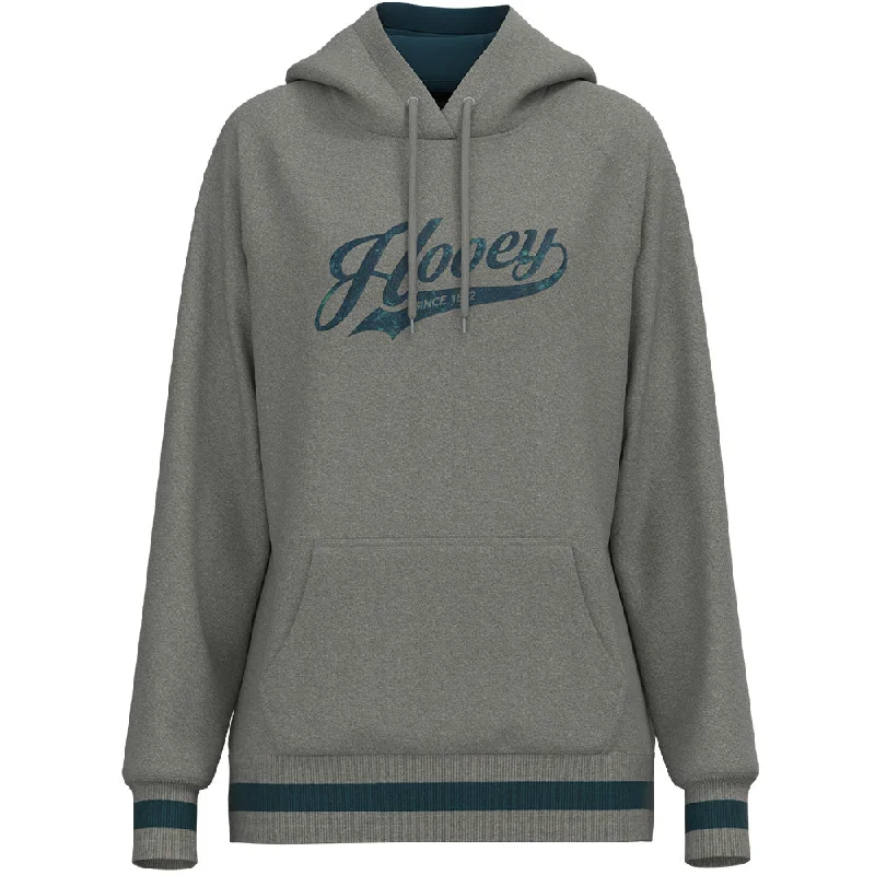 "Polar Fleece" Grey w/ Teal Hoody