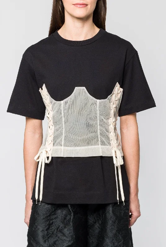 Simone Rocha Boxy T-Shirt With Corset Panel