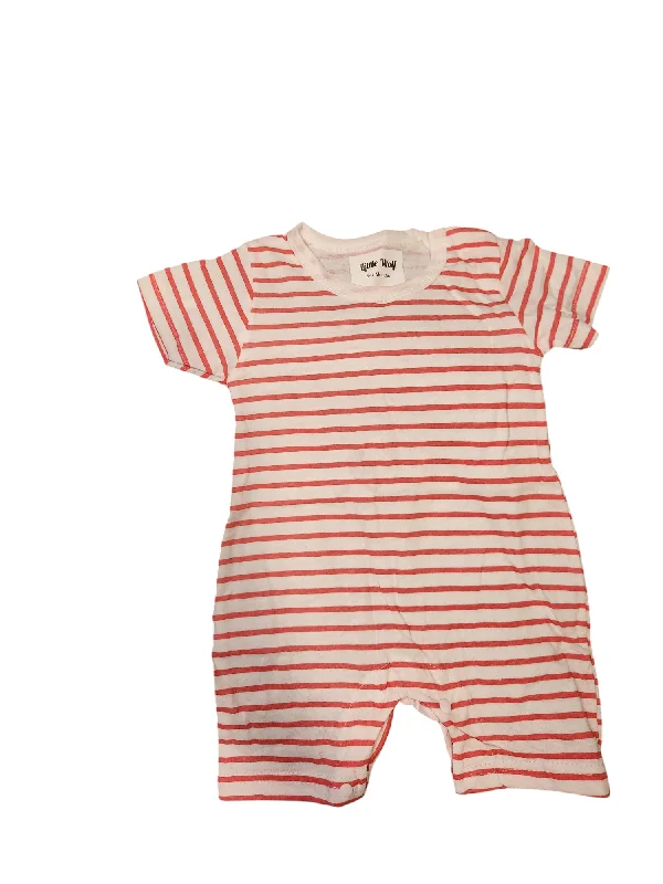 Pink Stripe Short Sleeve Romper