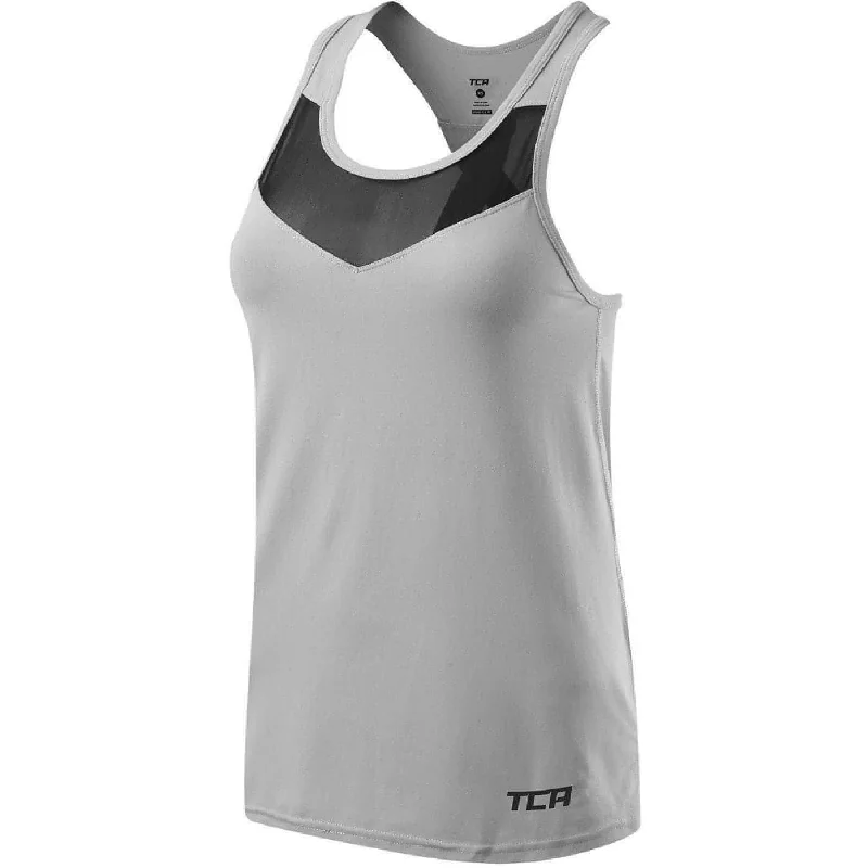 TCA MeshLuxe Womens Running Vest - Grey