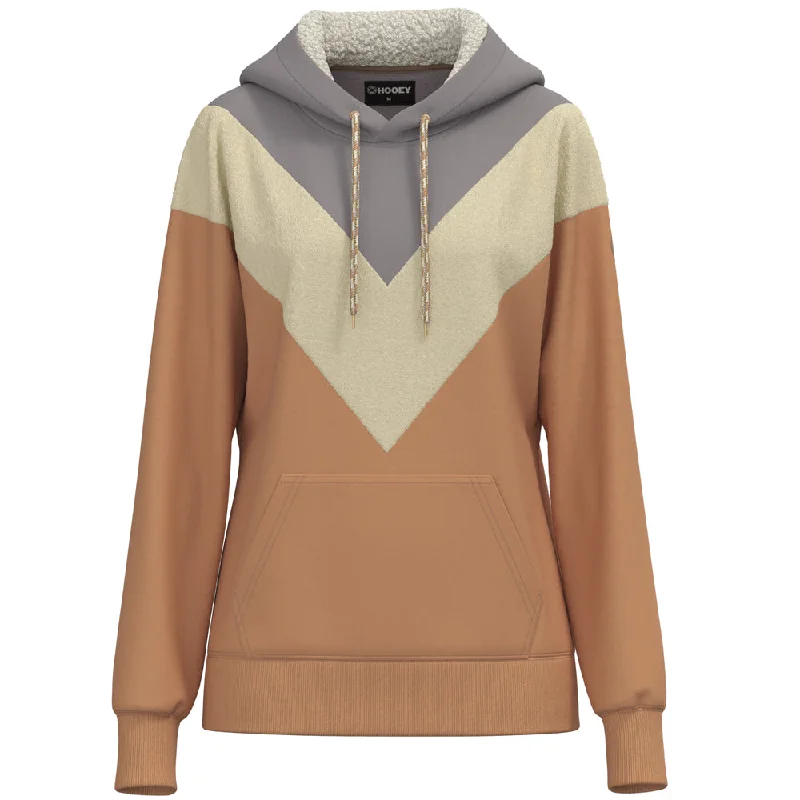 "Berkley" Grey/Tan Chevron Pattern Hoody