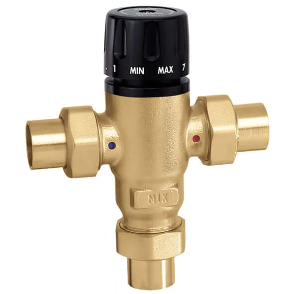 3/4″ MixCal Adjustable Thermostatic and Pressure Balanced Mixing Valve (sweat)