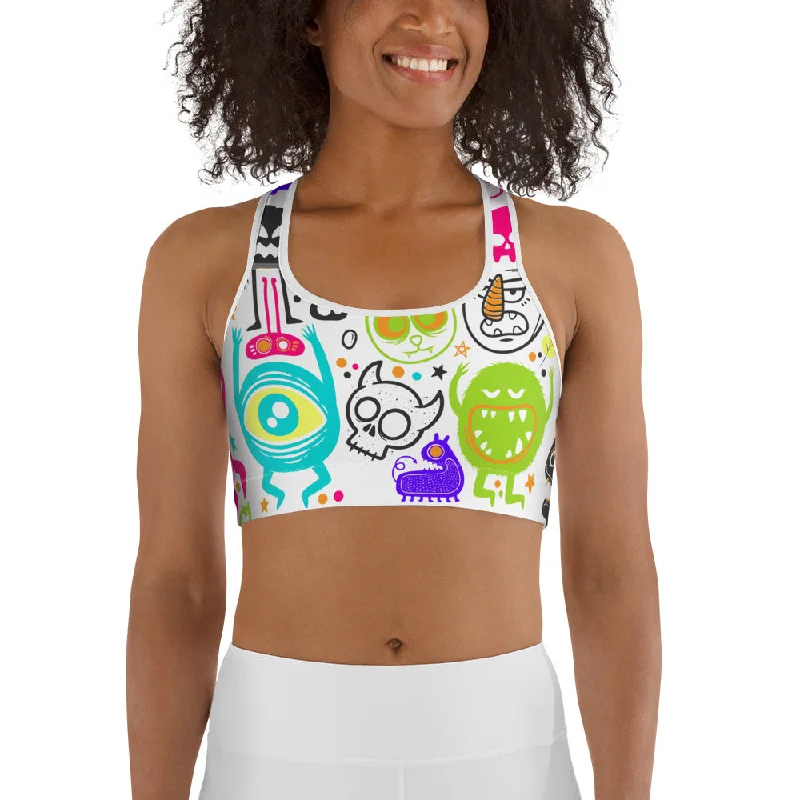 Colorful Doodles Sports Bra