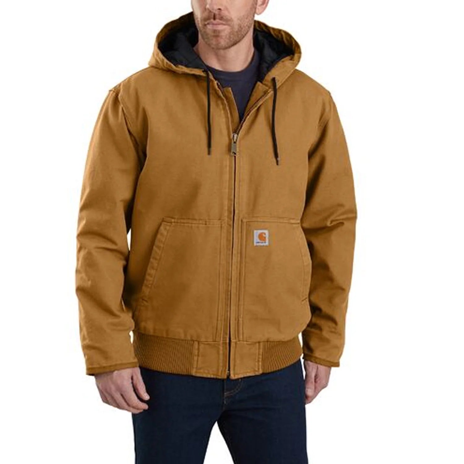 Washed Duck Insulated Jacket - Brown