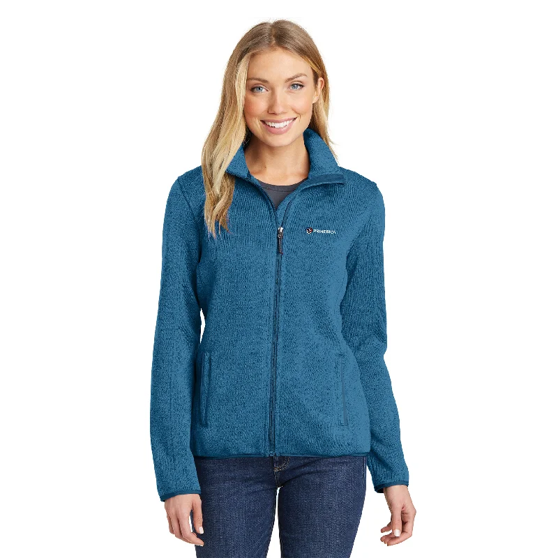 Port Authority Ladies Sweater Fleece Jacket