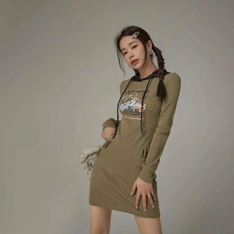 Chuu Circus Mini Hooded Dress