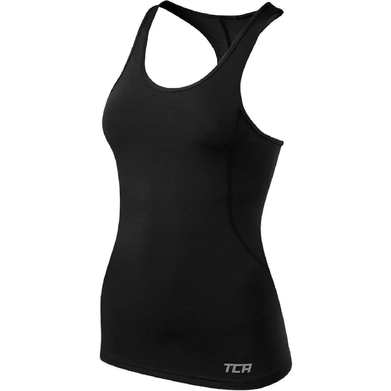 TCA Pro Performance Womens Running Vest Tank Top - Black