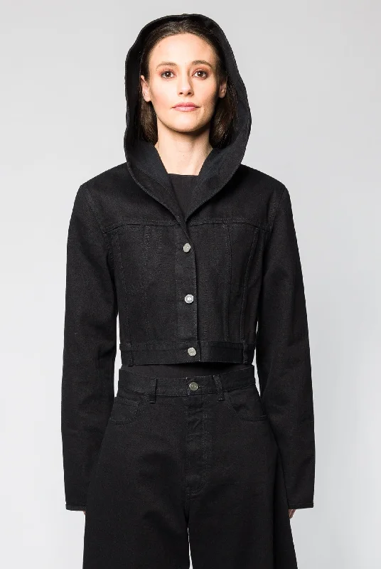 Alaïa Hooded Jacket in Black