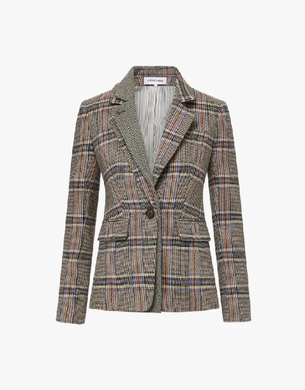 Veronica Beard Blythe Double Lapel Jacket in Black Multi