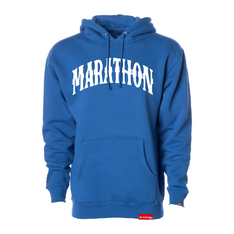 Marathon Vintage Arch Hoodie - Royal/White