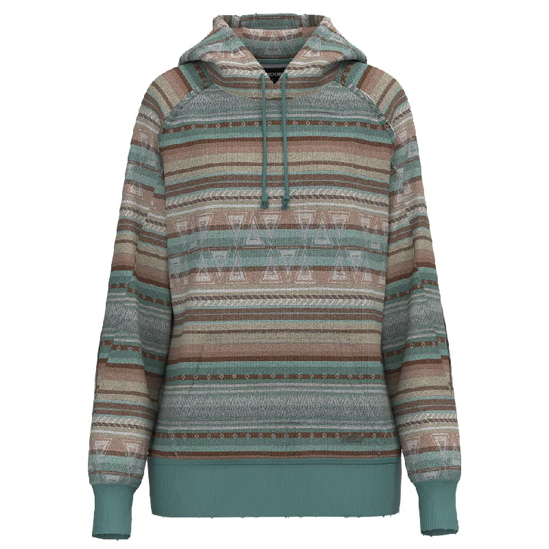 "The Distressed" Turquoise /Serape Hoody