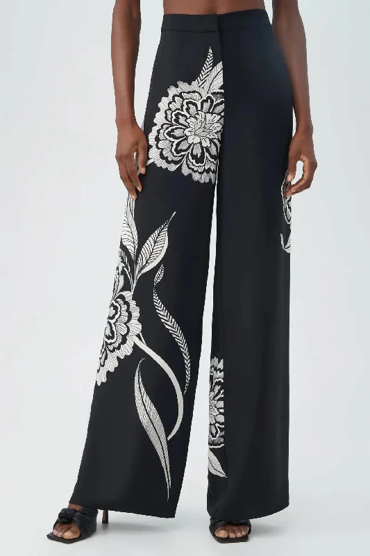 Verity 2 Wide Leg Pants In Black Savanna Sand