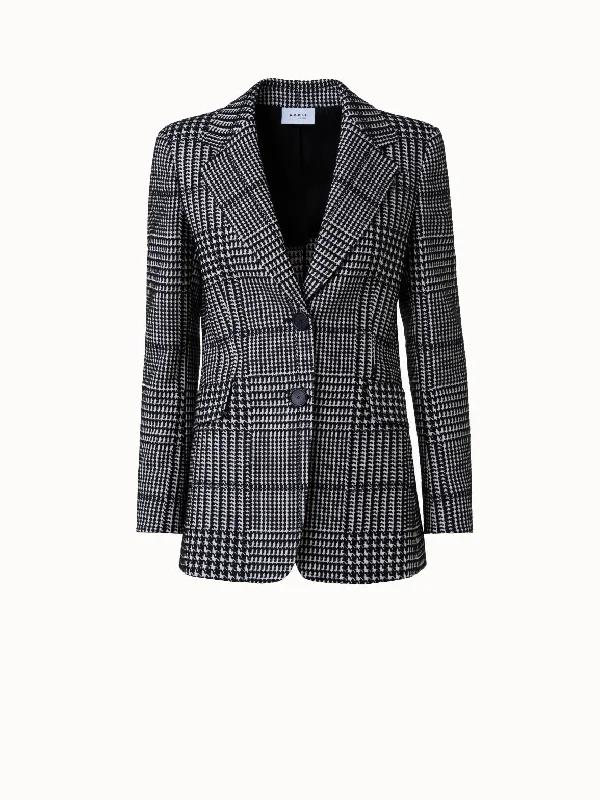 Boyfriend Jacket in Glen Check Jacquard