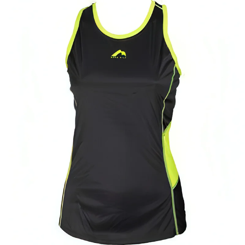 More Mile Racer Back Womens Running Vest - Black