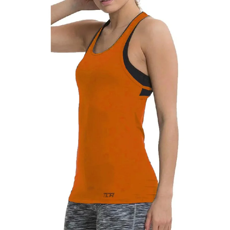 TCA Tech Racerback Womens Running Vest Tank Top - Orange