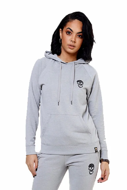 Ladies Silver Slim Fit Hoodie