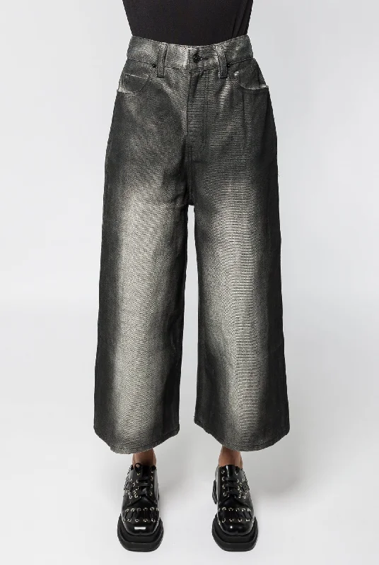 Melitta Baumeister Cropped Painted Denim Pants