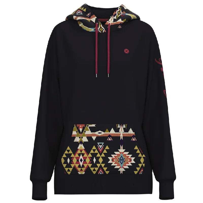 "Summit" Navy/ multi-Aztec Hoody