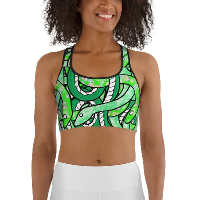 Tangled Snakes Sports Bra