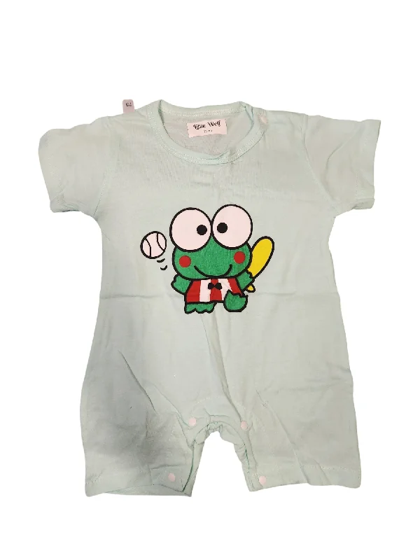 Green Frog Short Sleeve Romper