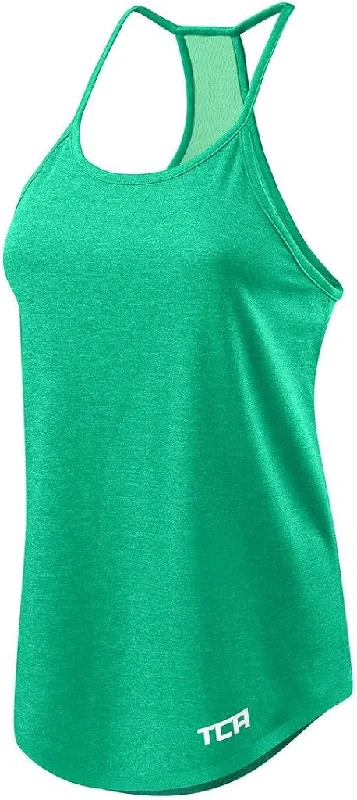 TCA Switch Up Reversible Womens Running Vest Tank Top - Green