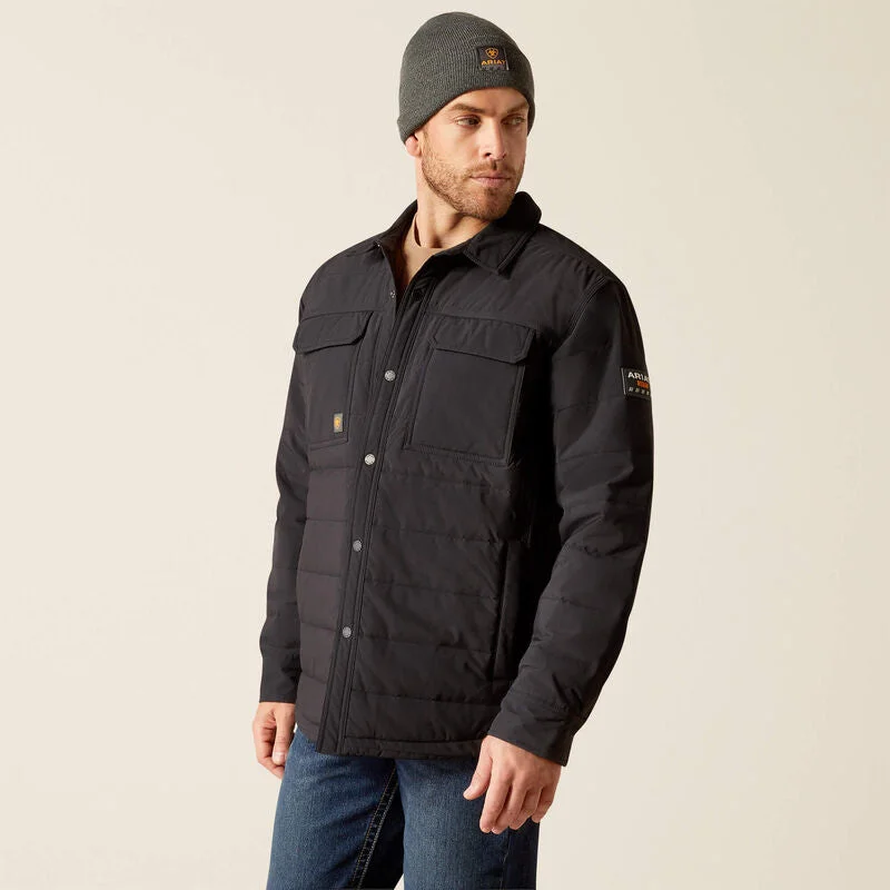 Rebar Cordura Ripstop Insulated Shirt Jacket - Black