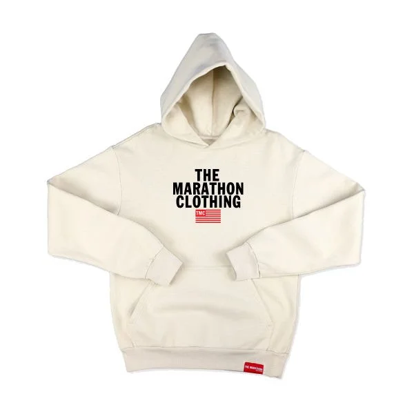 Limited Edition TMC Stacked Logo Hoodie - Bone/Black