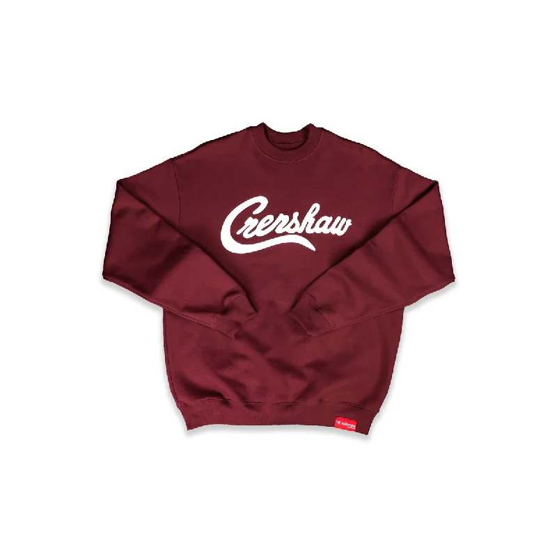 Limited Edition Ultra Crenshaw Crewneck - Burgundy/White