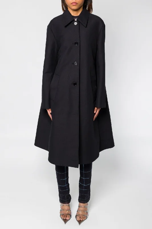 Marni Black Cape Collar Coat