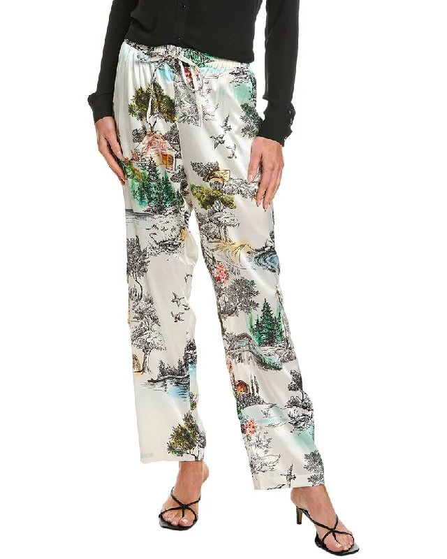 Johnny Was Tiffany Pines Silk-Blend Pant