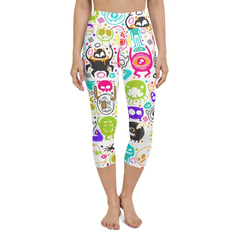 Colorful Doodles Yoga Capris