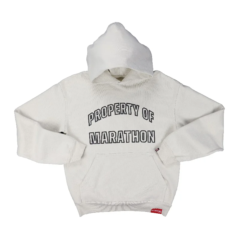 Property of Marathon Hoodie - Bone/Black