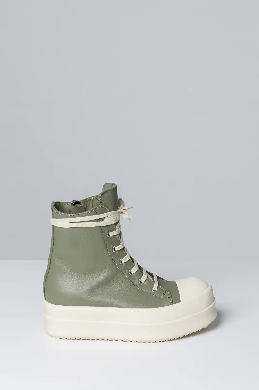 Rick Owens Mega Bumper Sneaks in Celadon and Milk