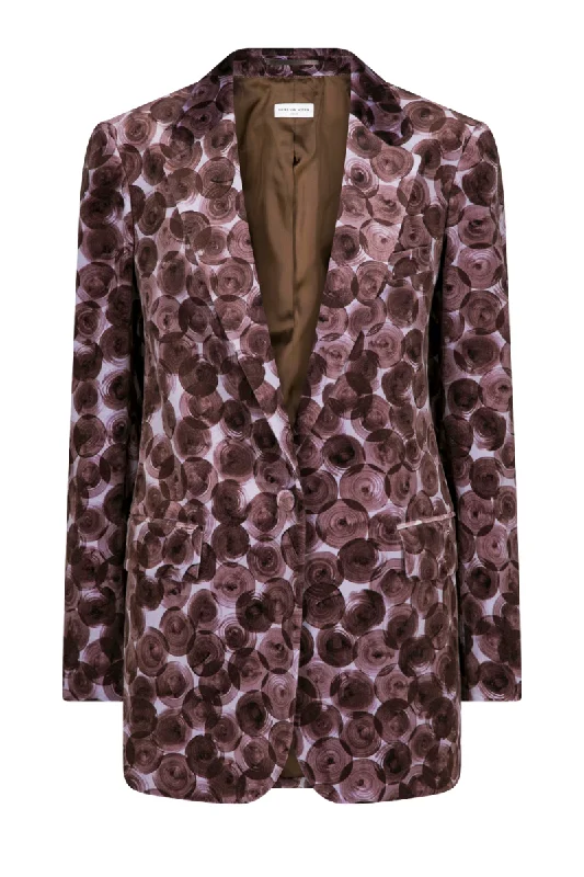 Blanchets Printed Velvet Blazer