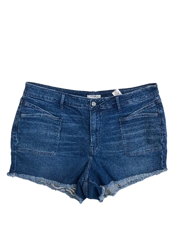 Blue Denim Shorts Good American, Size 18